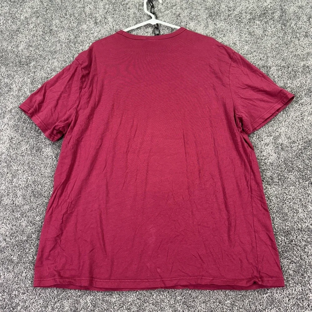 Champion Shirt Mens XL Red Embroidered Script Logo Tee Casual Crewneck - Picture 2 of 10